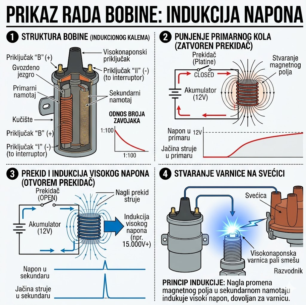  Prikaz rada bombine u baterijskom sistemu paljenja
